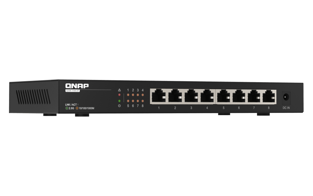 QNAP QSW-1108-8T 8-Port 2.5Gbe Professional Networking Switch - ACE Peripherals