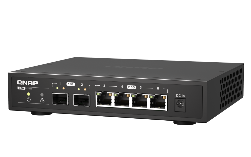QNAP QSW-2104-2S 6-Port 2.5/10Gbe Professional Networking Switch - ACE Peripherals