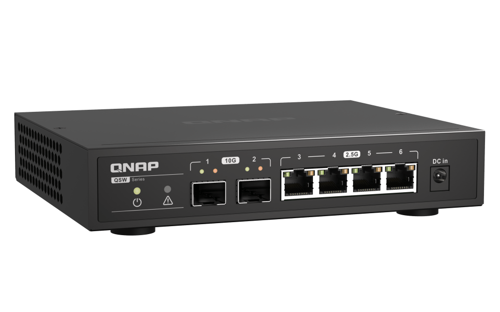 QNAP QSW-2104-2S 6-Port 2.5/10Gbe Professional Networking Switch - ACE Peripherals