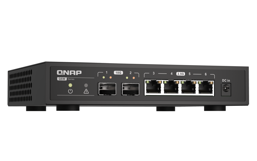 QNAP QSW-2104-2S 6-Port 2.5/10Gbe Professional Networking Switch - ACE Peripherals