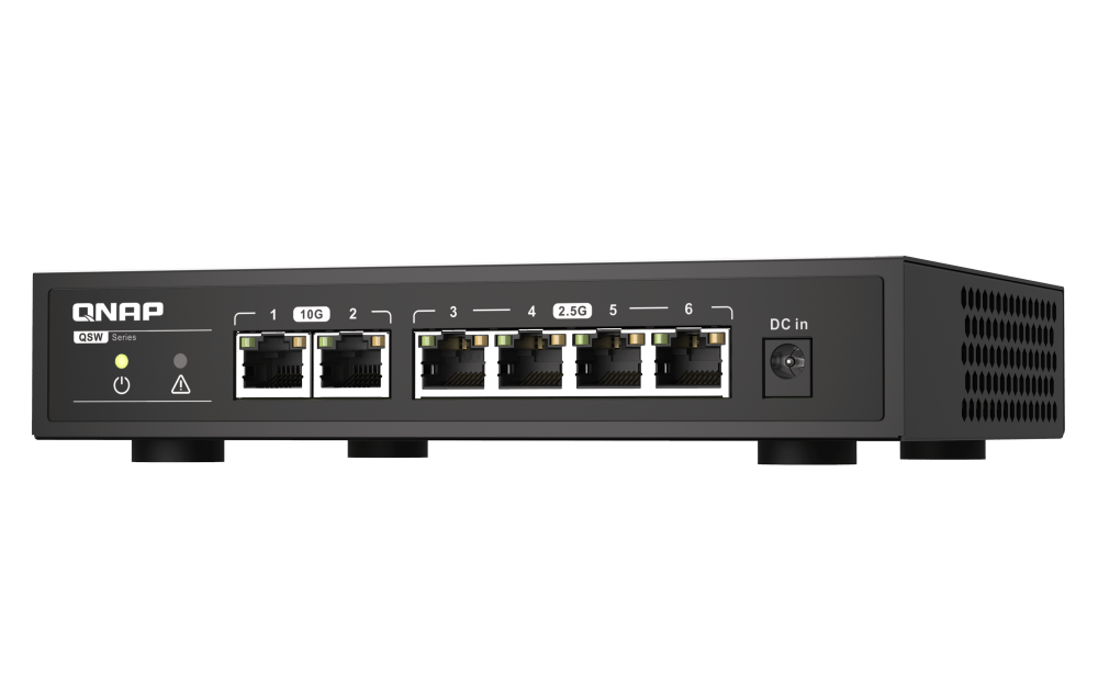 QNAP QSW-2104-2T 6-Port 2.5/10Gbe Professional Networking Switch - ACE Peripherals