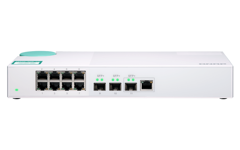 QNAP QSW-308-1C 11-Port 10Gbe Entry Networking Switch - ACE Peripherals
