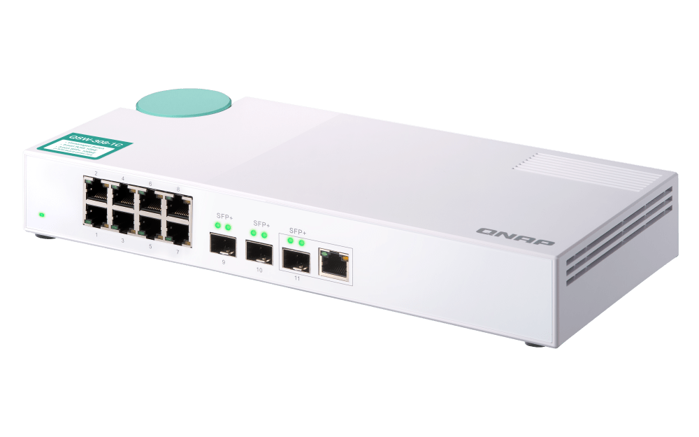 QNAP QSW-308-1C 11-Port 10Gbe Entry Networking Switch - ACE Peripherals