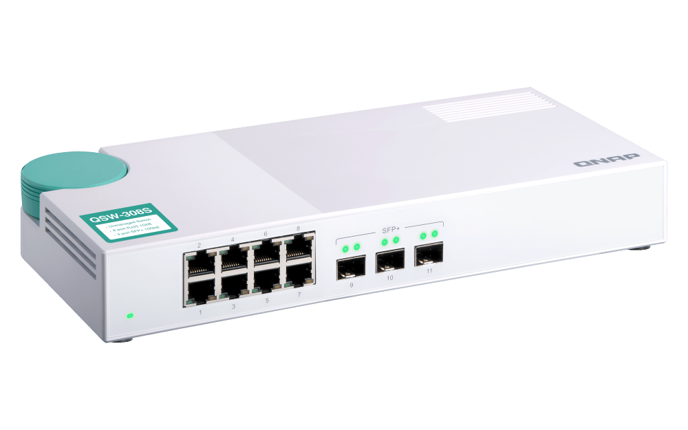 QNAP QSW-308S 11-Port 10Gbe Entry Networking Switch - ACE Peripherals
