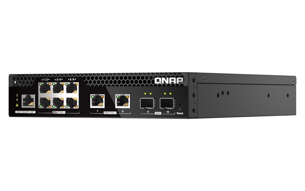 QNAP QSW-M2106PR-2S2T 10-Port 2.5/10GbE POE++ Managed Switch - ACE Peripherals