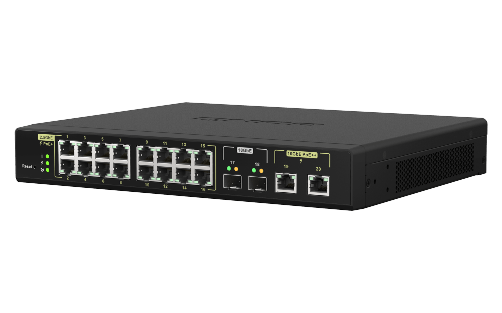 QNAP QSW-M2116P-2T2S 20-Port 2.5/10GbE POE++ Managed Switch - ACE Peripherals