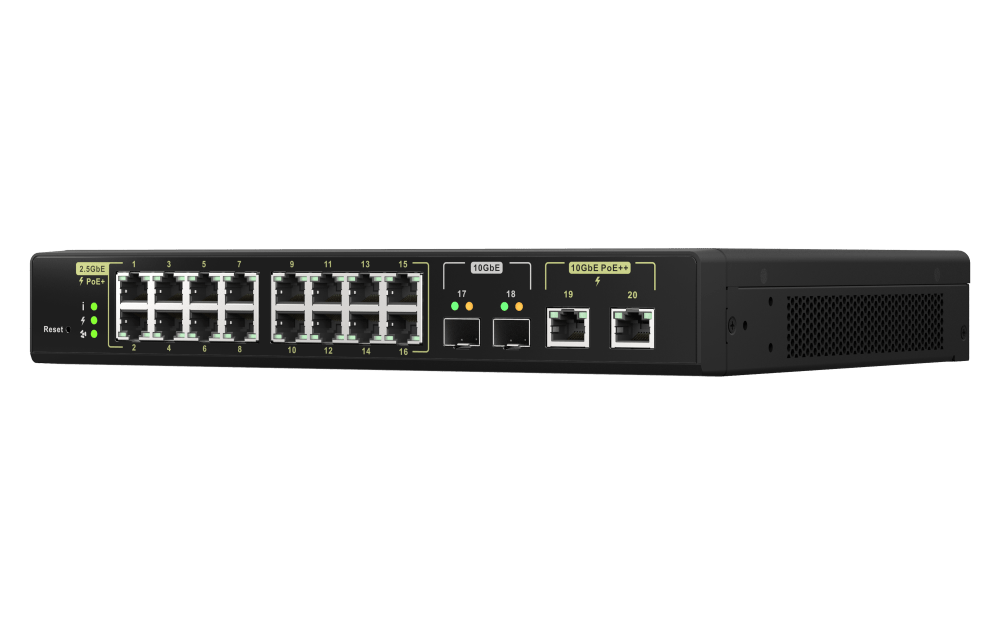 QNAP QSW-M2116P-2T2S 20-Port 2.5/10GbE POE++ Managed Switch - ACE Peripherals