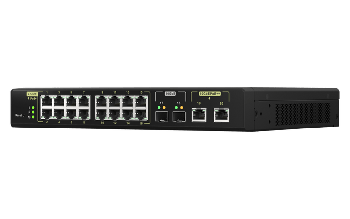 QNAP QSW-M2116P-2T2S 20-Port 2.5/10GbE POE++ Managed Switch - ACE Peripherals
