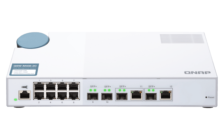 QNAP QSW-M408-2C 12-Port 1/10GbE Managed Switch - ACE Peripherals