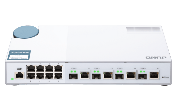 QNAP QSW-M408-4C 12-Port 1/10GbE Managed Switch - ACE Peripherals