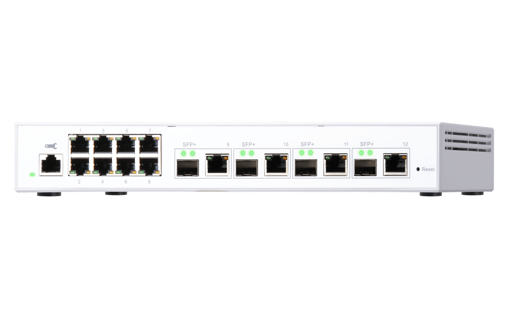 QNAP QSW-M408-4C 12-Port 1/10GbE Managed Switch - ACE Peripherals