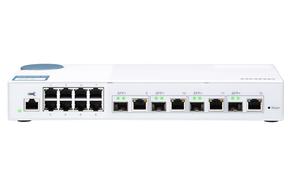 QNAP QSW-M408-4C 12-Port 1/10GbE Managed Switch - ACE Peripherals