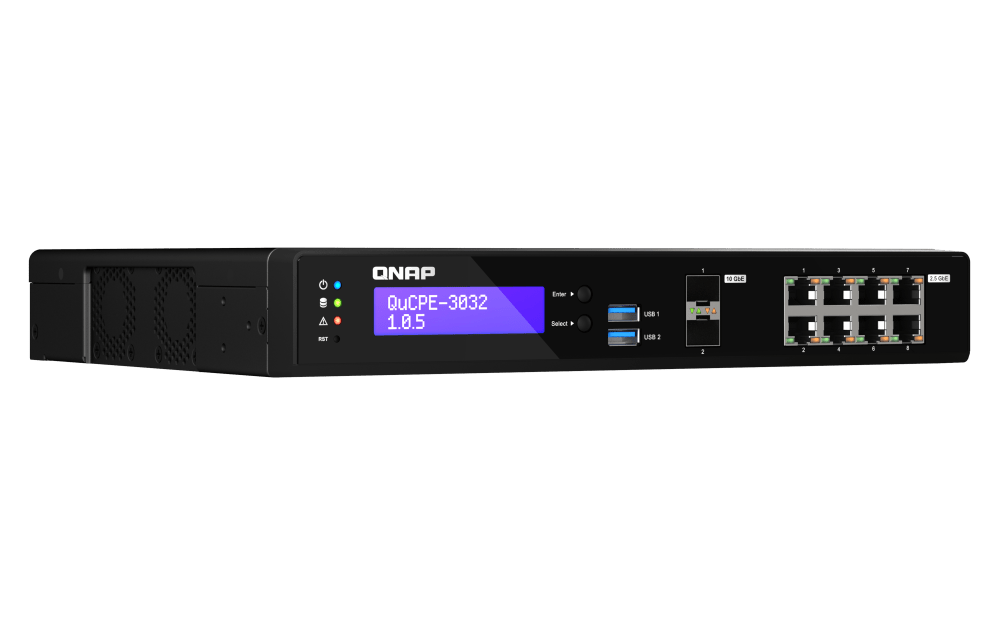 QNAP QuCPE-3032 10-Port 2.5/10Gbe Virtualization Scalable Enterprise Edge Networking Switch - ACE Peripherals