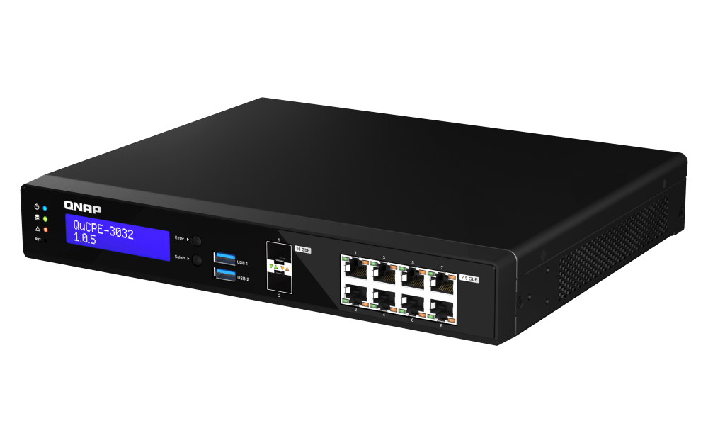 QNAP QuCPE-3032 10-Port 2.5/10Gbe Virtualization Scalable Enterprise Edge Networking Switch - ACE Peripherals