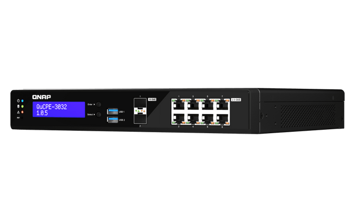 QNAP QuCPE-3032 10-Port 2.5/10Gbe Virtualization Scalable Enterprise Edge Networking Switch - ACE Peripherals