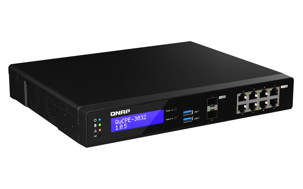 QNAP QuCPE-3032 10-Port 2.5/10Gbe Virtualization Scalable Enterprise Edge Networking Switch - ACE Peripherals