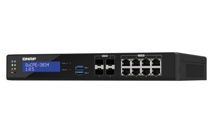 QNAP QuCPE-3034 12-Port 2.5/10Gbe Virtualization Scalable Enterprise Edge Networking Switch - ACE Peripherals
