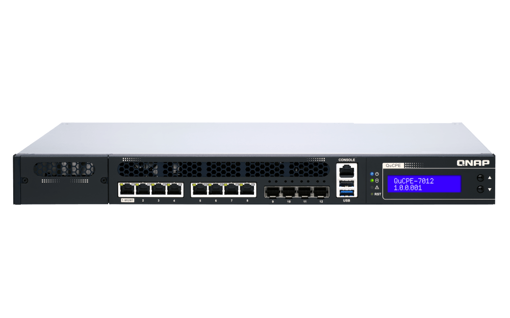 QNAP QuCPE-7012 12-Port 2.5/10Gbe Virtualization Scalable Enterprise Edge Networking Switch - ACE Peripherals