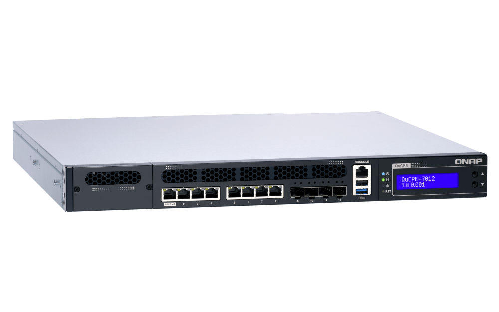 QNAP QuCPE-7012 12-Port 2.5/10Gbe Virtualization Scalable Enterprise Edge Networking Switch - ACE Peripherals