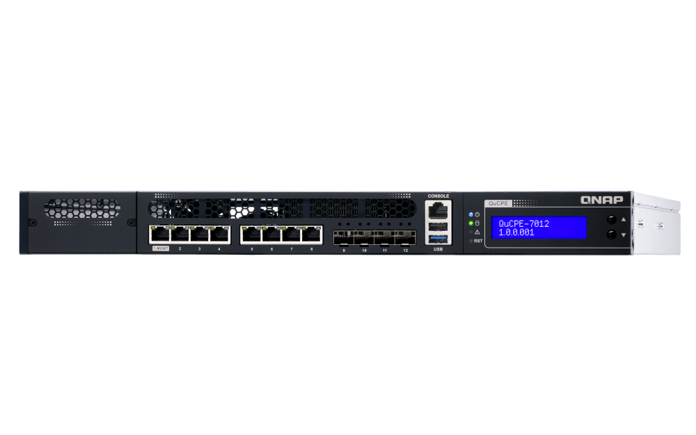 QNAP QuCPE-7012 12-Port 2.5/10Gbe Virtualization Scalable Enterprise Edge Networking Switch - ACE Peripherals