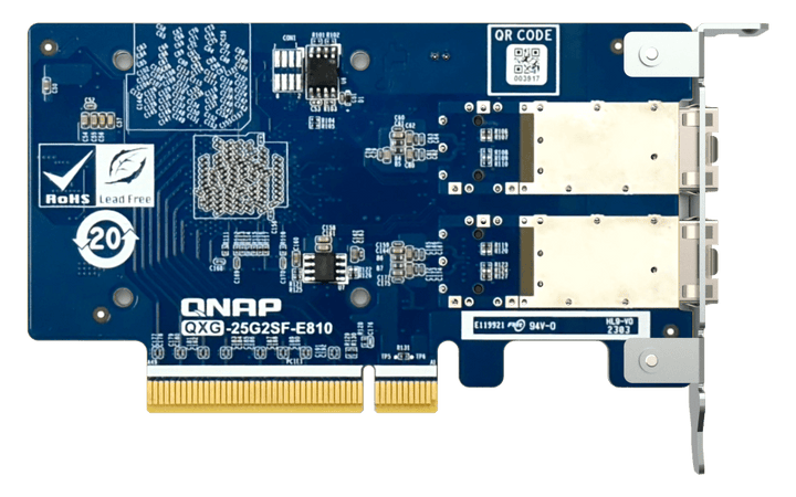 QNAP QXG-25G2SF-E810 Dual SFP28 25GbE Network Card - ACE Peripherals