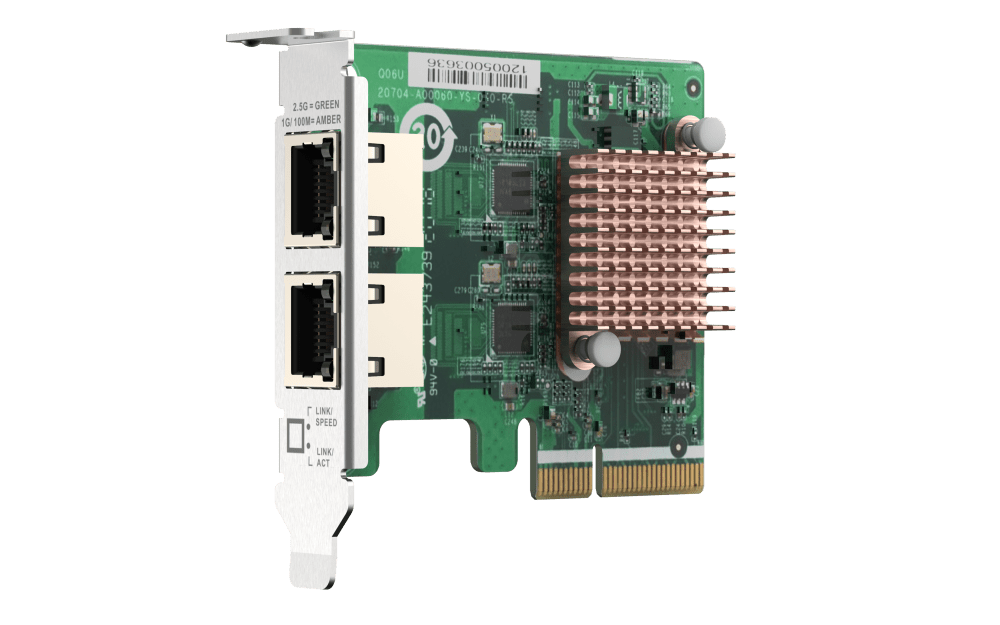 QNAP QXG-2G2T-I225 Dual Port 2.5GbE Network Card - ACE Peripherals
