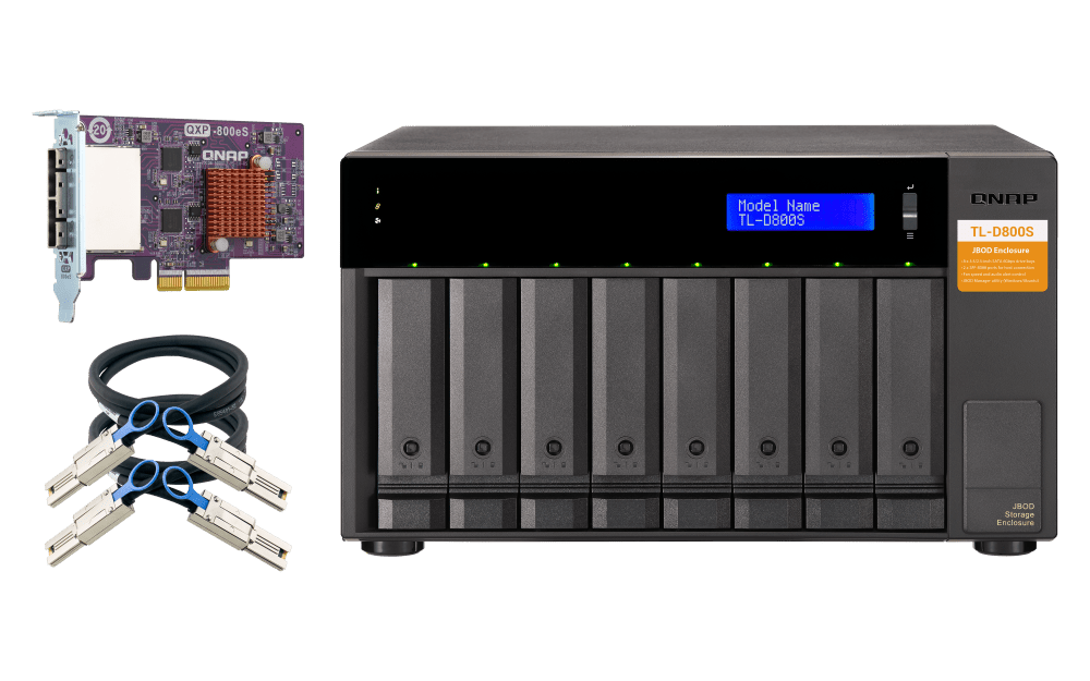 QNAP TL-D800S 8-Bay Tower Expansion - ACE Peripherals