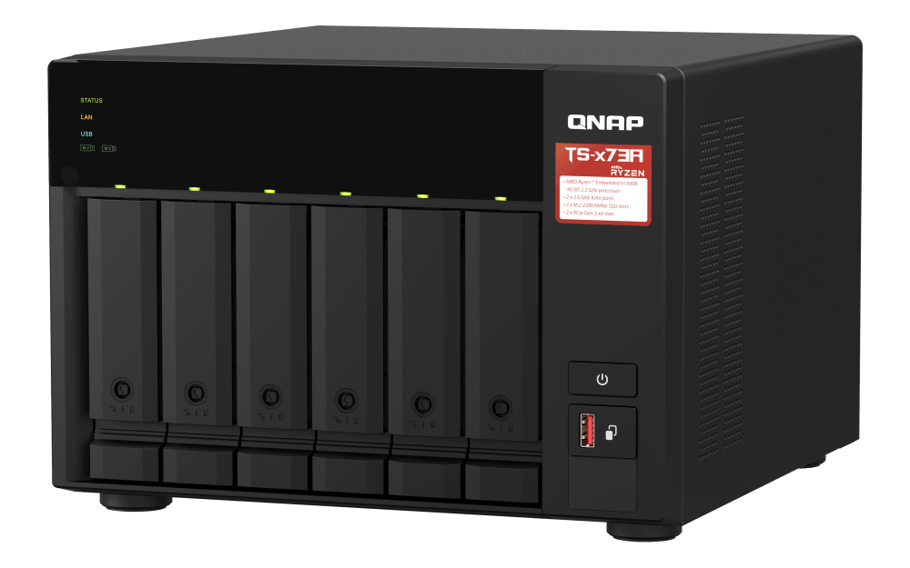 QNAP TS-673A TS-x73A Series 6-Bay Tower NAS - ACE Peripherals