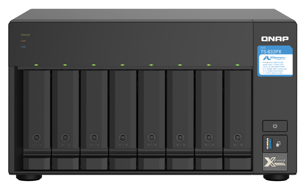 QNAP TS-832PX 8-Bay Tower NAS - ACE Peripherals