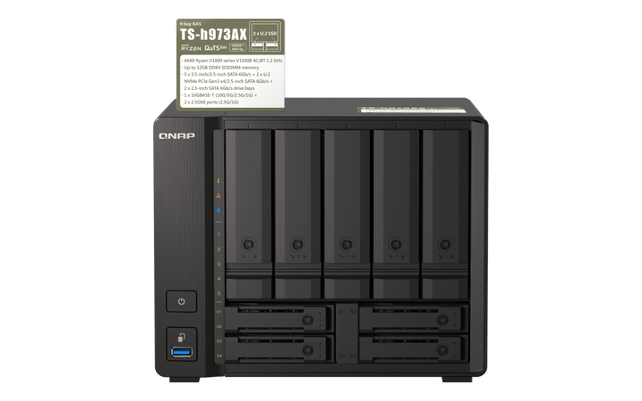 QNAP TS-h973AX 9-Bay Tower NAS - ACE Peripherals