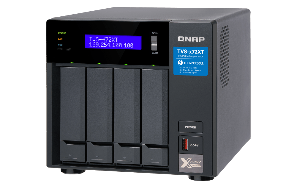 QNAP TVS-472XT 4-Bay Thunderbolt Tower NAS - ACE Peripherals