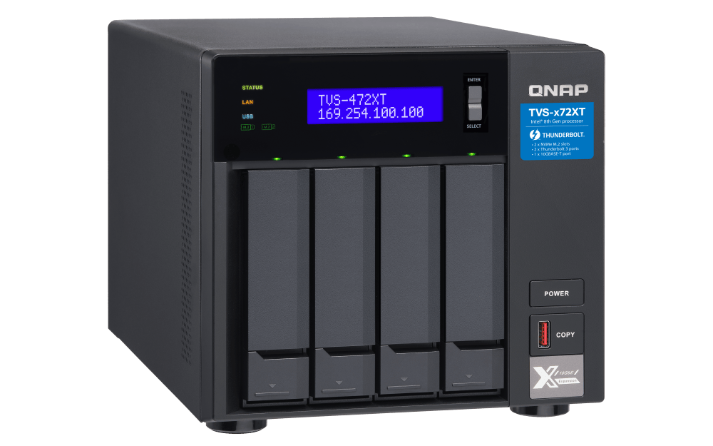 QNAP TVS-472XT 4-Bay Thunderbolt Tower NAS - ACE Peripherals