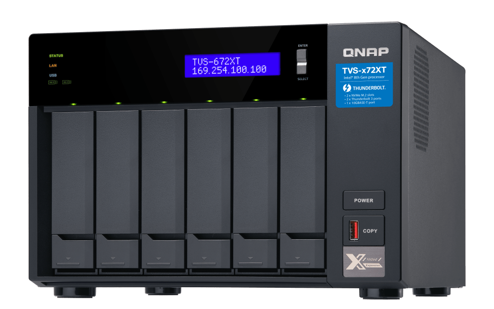 QNAP TVS-672XT 6-Bay Thunderbolt Tower NAS - ACE Peripherals
