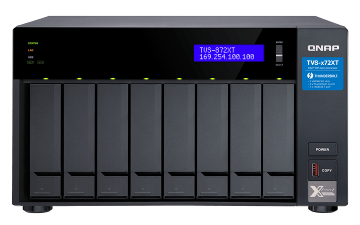 QNAP TVS-872XT 8-Bay Thunderbolt Tower NAS - ACE Peripherals