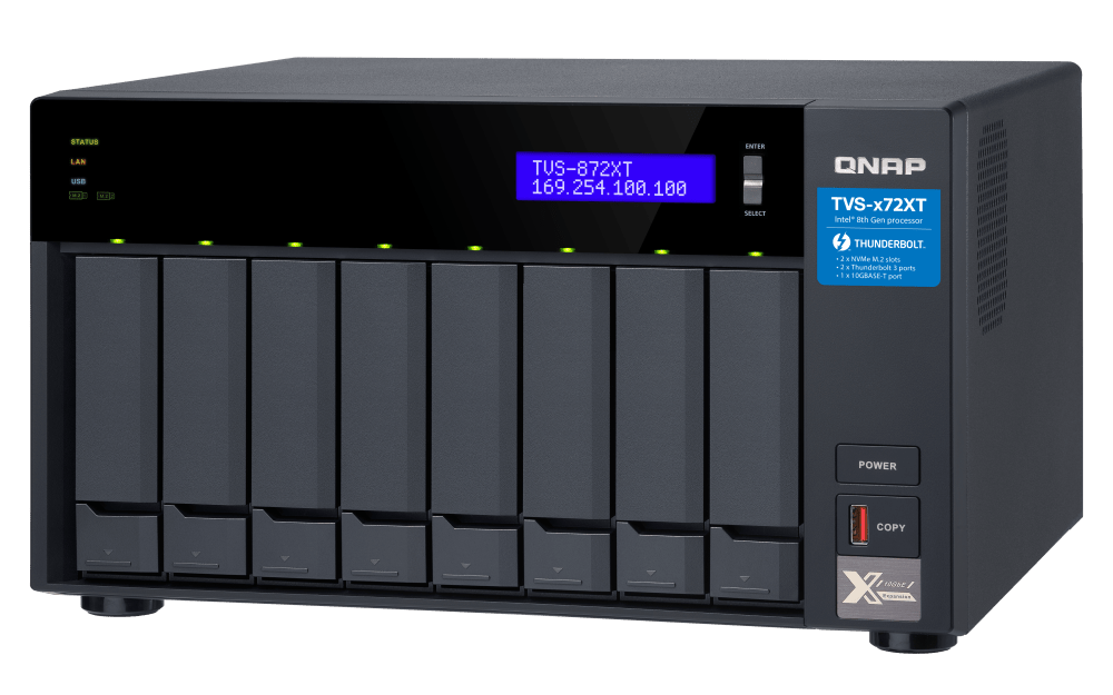 QNAP TVS-872XT 8-Bay Thunderbolt Tower NAS - ACE Peripherals