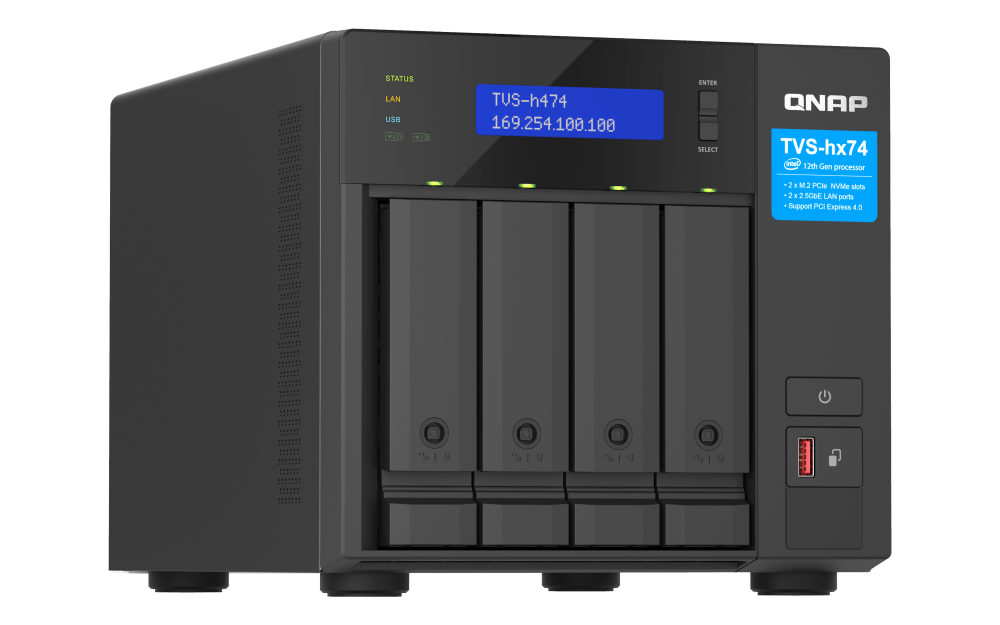 QNAP TVS-h474 4-Bay 2.5G/10G Tower NAS - ACE Peripherals
