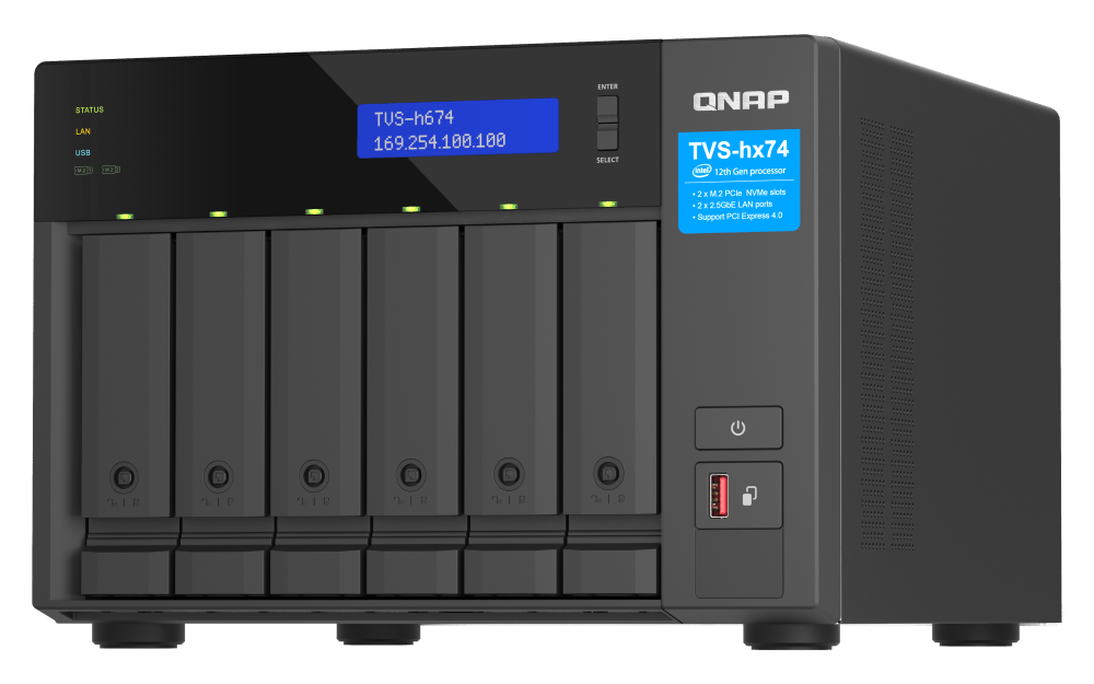 QNAP TVS-h674 6-Bay 2.5G/10G Tower NAS - ACE Peripherals