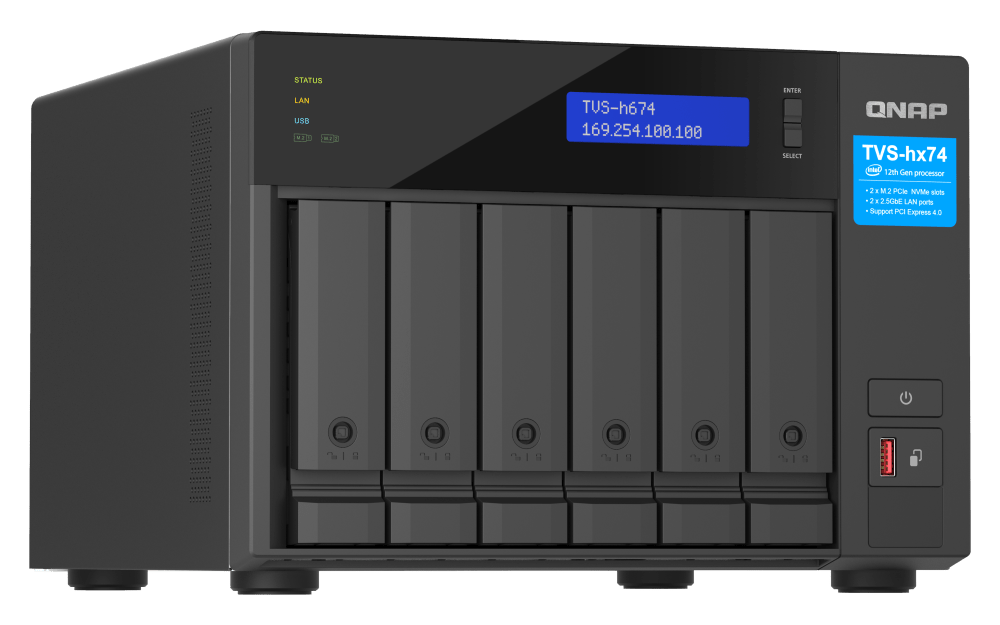 QNAP TVS-h674 6-Bay 2.5G/10G Tower NAS - ACE Peripherals