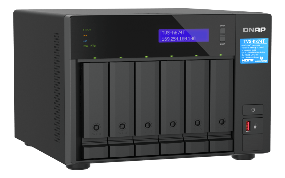 QNAP TVS-h674T 6-Bay Thunderbolt Tower NAS - ACE Peripherals