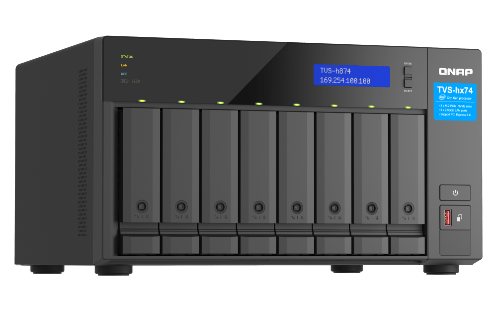 QNAP TVS-h874 8-Bay 2.5G/10G Tower NAS - ACE Peripherals