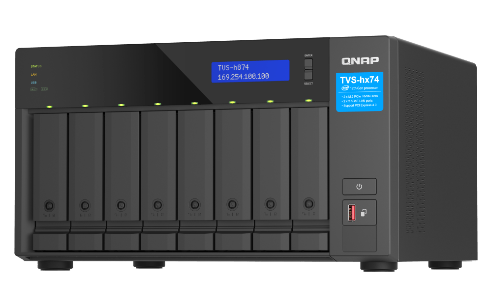 QNAP TVS-h874 8-Bay 2.5G/10G Tower NAS - ACE Peripherals