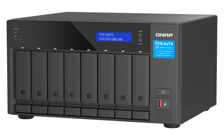 QNAP TVS-h874 8-Bay 2.5G/10G Tower NAS - ACE Peripherals