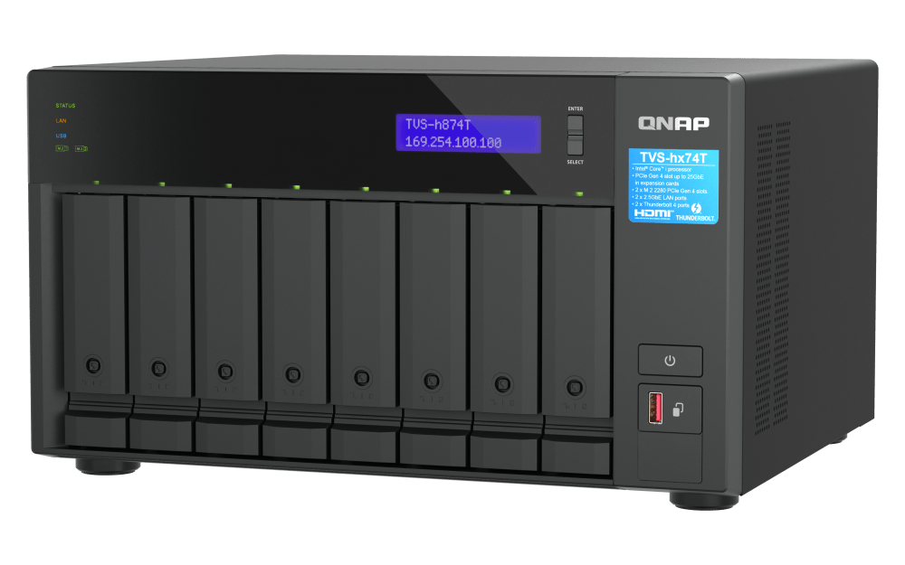 QNAP TVS-h874T 8-Bay Thunderbolt Tower NAS - ACE Peripherals