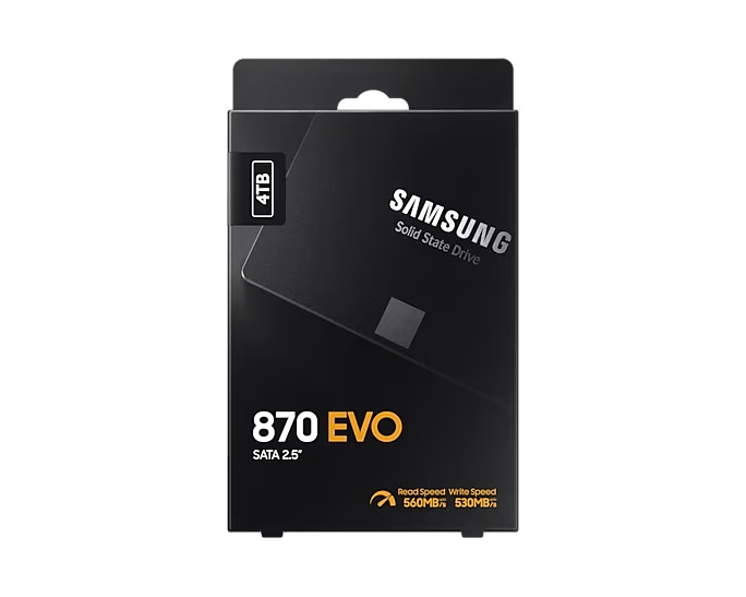 Samsung 870 EVO SATA 2.5-inch SSD, manufacturer product view