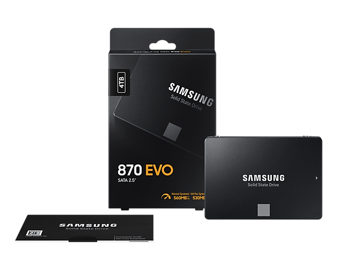 Samsung 870 EVO SATA 2.5-inch SSD, manufacturer product view