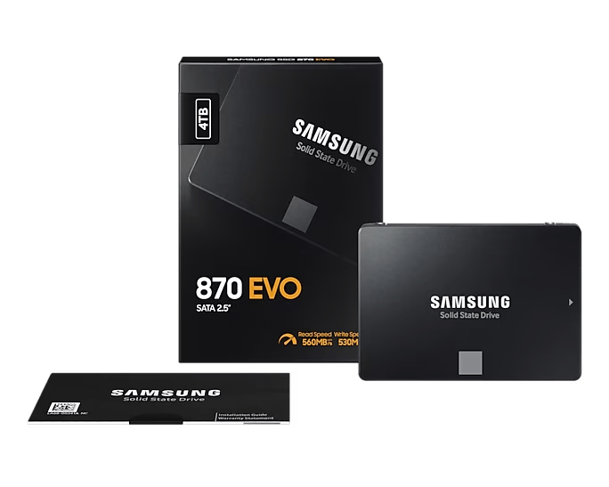 Samsung 870 EVO SATA 2.5-inch SSD, manufacturer product view
