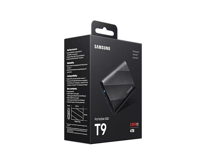 Samsung Portable SSD T9 USB 3.2 Gen 2x2 - ACE Peripherals