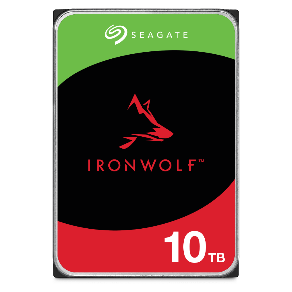 Seagate IronWolf 10TB NAS hard drive front view