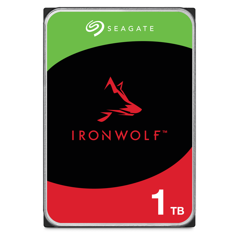 Seagate IronWolf 1TB NAS hard drive front view