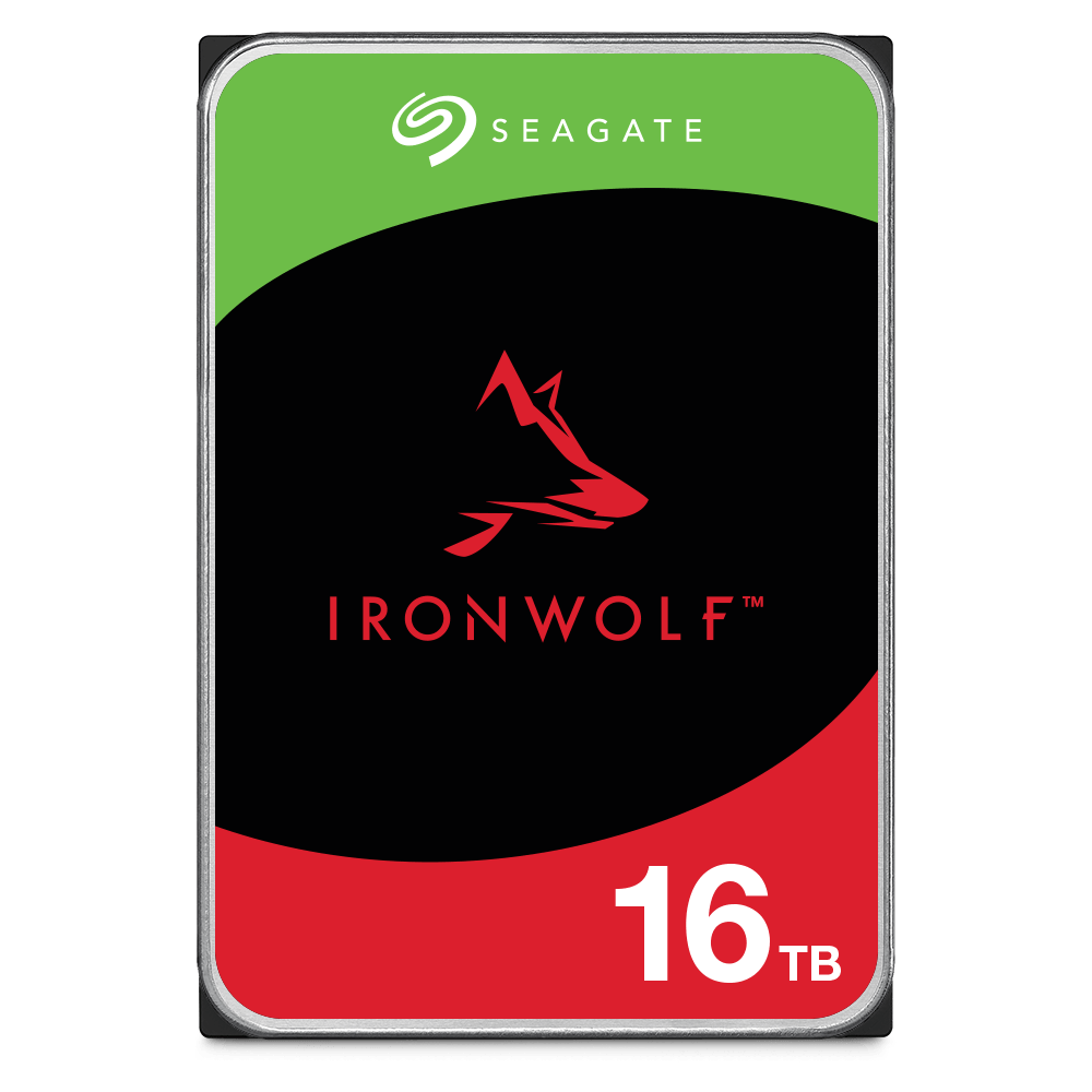 Seagate IronWolf 16TB NAS hard drive front view